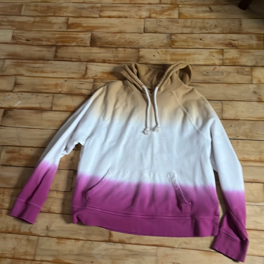 Tan, White, & Pink Ombré Hoodie